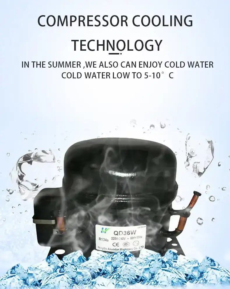 Compressor Cooling RO Water Dispenser filter system